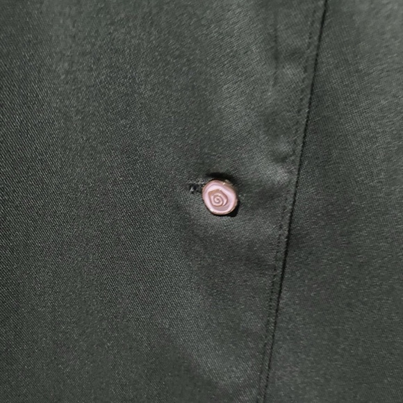 Simple Retro CONVALLARIA FLORAL EMBROIDERED GREEN PUFF TOP Large - Picture 5 of 8